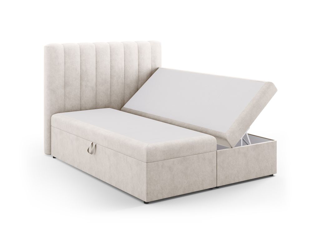 Milo-Casa.com Gina, boxspring bed set: headboard + box springs/mattress + mattress topper